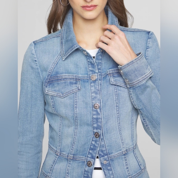 White House Black Market Seamed Denim Jacket - Women's Size S - Picture 9 of 11